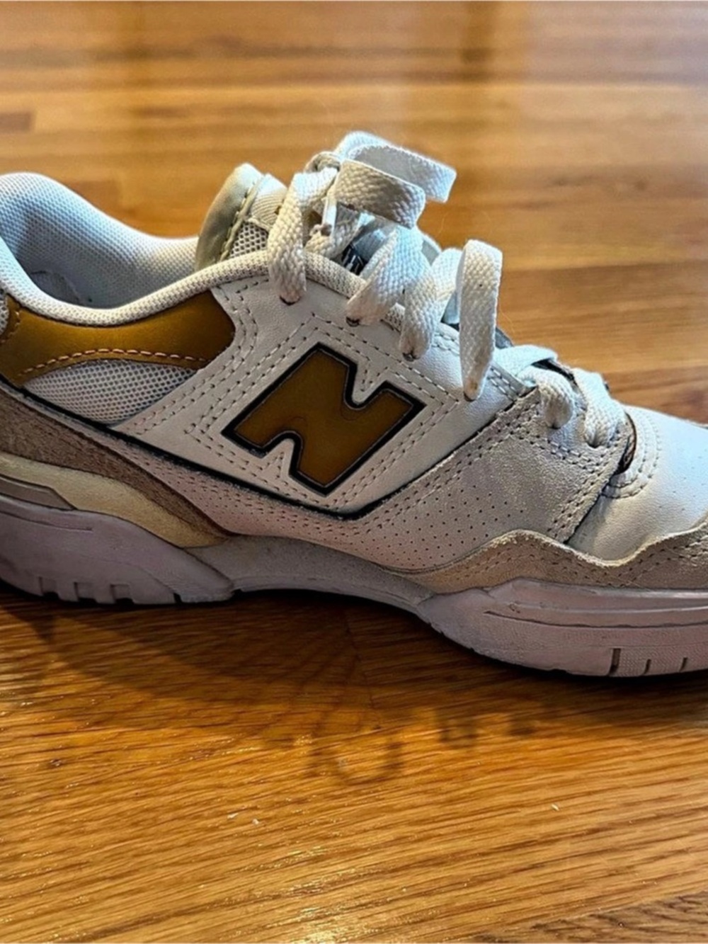 New Balance 550 Sea Salt Varsity Gold White & Yellow Sneakers